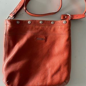 Furla Orange Leather Crossbody